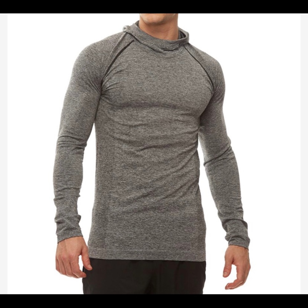 HPE Cross X Seamless Hoodie, Grey Sz L
